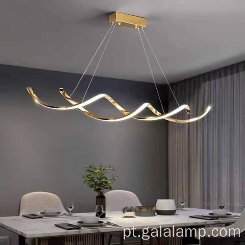 Lustre LED Wave moderno: luminária pendente nórdica elegante
